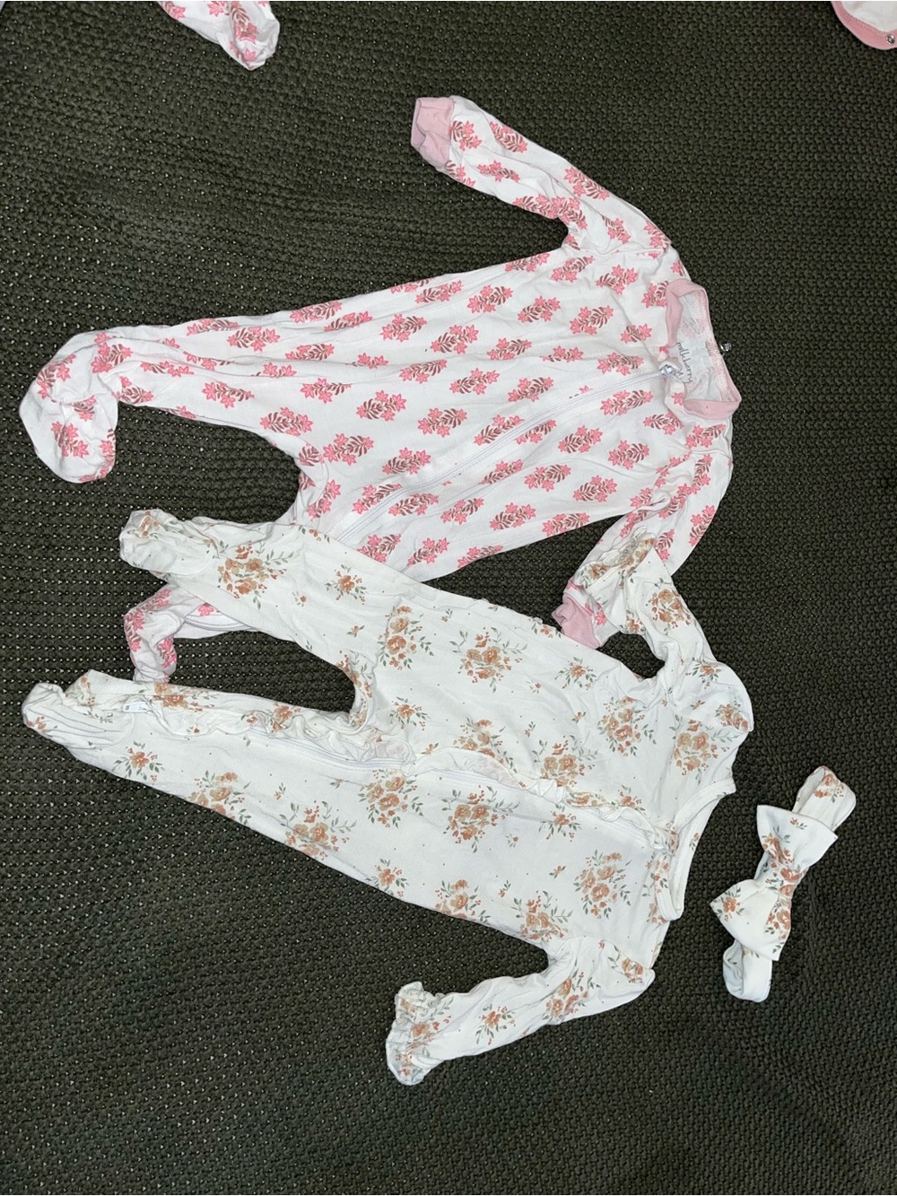 Rayon 0-3 Month Milkberry Babygirl Sleepers